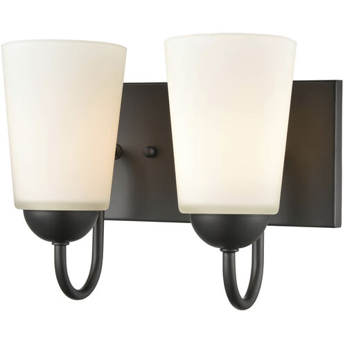 Ivey Lake 2 Light 10 inch Matte Black Vanity Light Wall Light